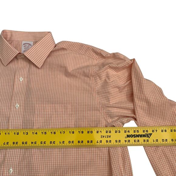 Brooks Brothers 1818 Madison Men's Size 16.5-35 Non Iron Button Up Check Shirt - Picture 3 of 16